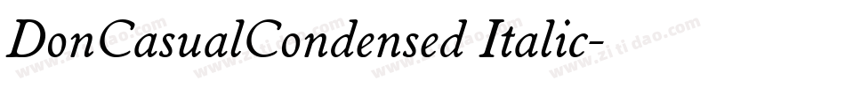 DonCasualCondensed Italic字体转换